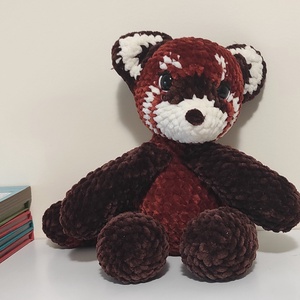 Pihe-puha horgolt vörös panda - játék & sport - plüssállat & játékfigura - más figura - Meska.hu