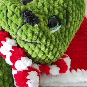 Horgolt Grinch, Karácsony, Karácsonyi lakásdekoráció, Karácsonyi manók, figurák, Horgolás, MESKA