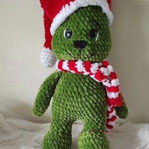 Horgolt Grinch - karácsony - karácsonyi lakásdekoráció - karácsonyi manók, figurák - Meska.hu