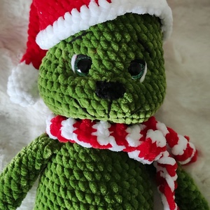 Horgolt Grinch - karácsony - karácsonyi lakásdekoráció - karácsonyi manók, figurák - Meska.hu