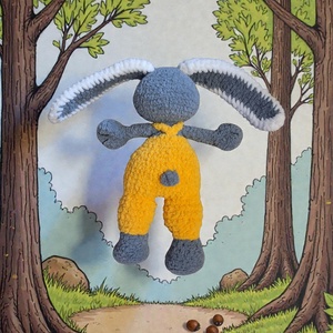 Kantáros nyuszi - játék & sport - plüssállat & játékfigura - nyuszi - Meska.hu