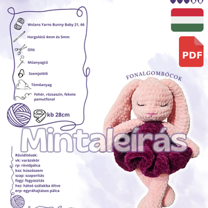 (minta) Panna a balerina nyuszi - amigurumi mintaleírás  - Meska.hu