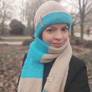 Ki-be fordítható női sapka, hossz rojtos sállal  - ruha & divat - sál, sapka, kendő - sapka - Meska.hu