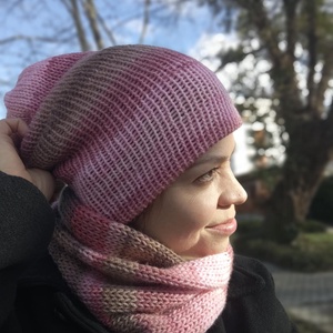 Ki-be fordítható női sapka, körbetekerhető csősllal - ruha & divat - sál, sapka, kendő - sapka - Meska.hu
