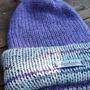 Szederinda lil�ban - gyapjú női sapka  - ruha & divat - sál, sapka, kendő - fejpánt - Meska.hu