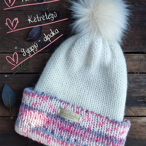 Szederinda vajszínben - női sapka , Ruha & Divat, Sál, Sapka, Kendő, Fejpánt, , MESKA