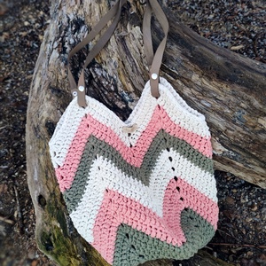 TULIP�N óriási horgolt táska , Táska & Tok, Bevásárlás & Shopper táska, Shopper, textiltáska, szatyor, , MESKA