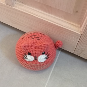 Vörös kövér macska ajtókitámasztó - otthon & életmód - dekoráció - Meska.hu