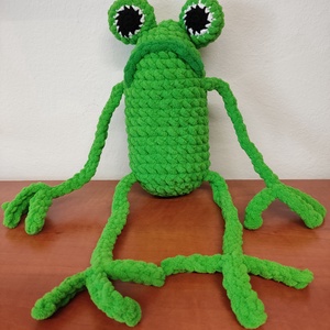 Horgolt plüss béka, Játék & Sport, Plüssállat & Játékfigura, Béka, Horgolás, MESKA