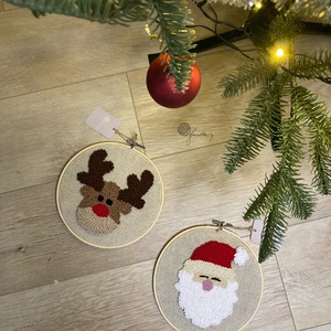 Rudolf a rénszarvas falikp - karácsony - karácsonyi lakásdekoráció - karácsonyi lakásdíszek - Meska.hu