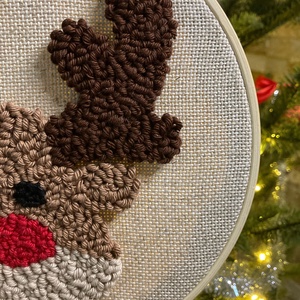 Rudolf a rénszarvas falikp - karácsony - karácsonyi lakásdekoráció - karácsonyi lakásdíszek - Meska.hu