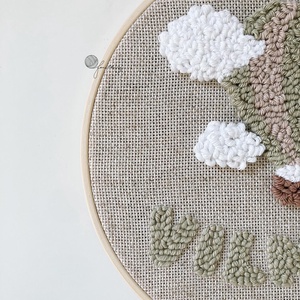 Személyre szabott  hőlégballonos fonalkép - baba - mama - babaszoba dekoráció - babaszoba kép - Meska.hu