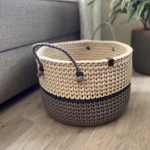 Nagyméretű horgolt tároló, kosár - karamell-mokka duo - otthon & életmód - tárolás & rendszerezés - tárolókosár - Meska.hu Nagyméretű horgolt tároló, kosár - karamell-mokka duo - otthon & életmód - tárolás & rendszerezés - tárolókosár - Meska.hu