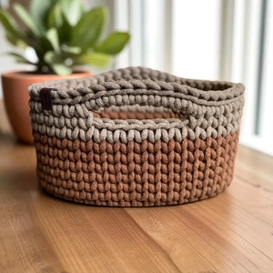 Horgolt tároló - habos kakaó - Meska.hu