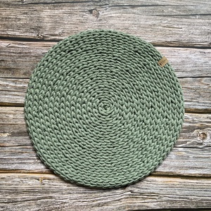 Horgolt tányéralátét Helix - zsálya (6db) - Meska.hu