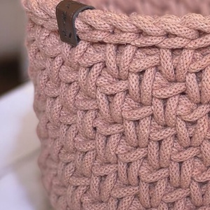 Horgolt tároló d15 - púder - otthon & életmód - tárolás & rendszerezés - tárolókosár - Meska.hu