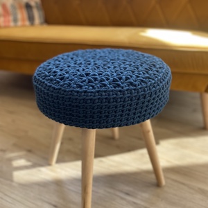 Horgolt kisszék - petrol, Otthon & Életmód, Bútor, Puff, Horgolás, MESKA