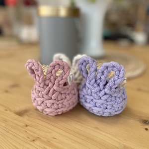 Horgolt nyuszi tojástartó (3db) - otthon & életmód - tárolás & rendszerezés - tárolókosár - Meska.hu