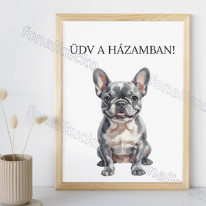 Nyomtatható kutyás falikép francia bulldog, Otthon & Életmód, Dekoráció, Kép & Falikép, Poszter, Fotó, grafika, rajz, illusztráció, MESKA
