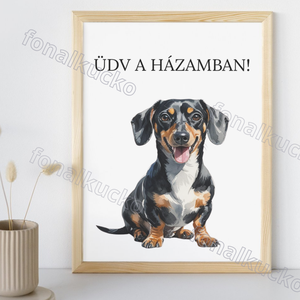 Nyomtatható kutyás falikép tacskó, Otthon & Életmód, Dekoráció, Kép & Falikép, Poszter, Fotó, grafika, rajz, illusztráció, MESKA