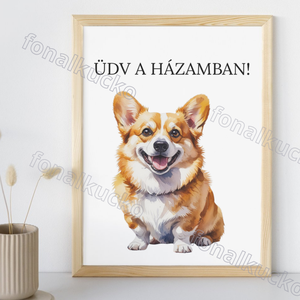 Nyomtatható kutyás falikép corgi - Meska.hu