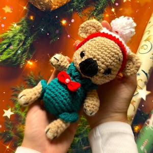 Horgolt karácsonyi kis koala plüss - Meska.hu