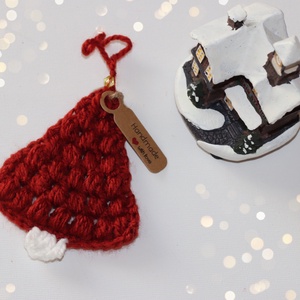 Horgolt karácsonyi fenyő dísz, Karácsony, Karácsonyi lakásdekoráció, Karácsonyfadíszek, Horgolás, MESKA