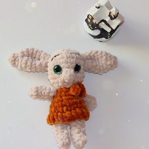 Horgolt Dobby manó plüss figura - játék & sport - plüssállat & játékfigura - plüss mesefigurák - Meska.hu