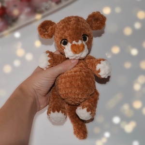 Horgolt kis oroszlán plüss gyerekeknek, Játék & Sport, Plüssállat & Játékfigura, Plüss mesefigurák, Horgolás, MESKA