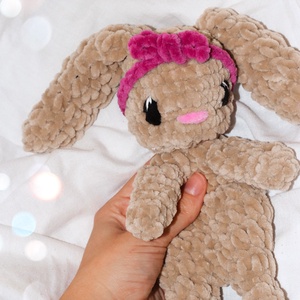 Horgolt nyuszi alvóka plüss - játék & sport - plüssállat & játékfigura - nyuszi - Meska.hu