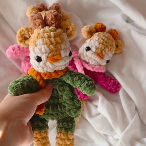 Horgolt őzike alvókák gyerekeknek - baba - mama - baba játékok - szundikendő, alvóka - Meska.hu