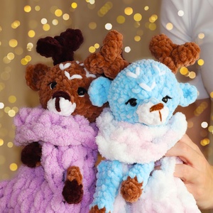 Horgolt nagy őzike alvókák gyerekeknek - Meska.hu