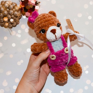 Horgolt kislány maci plüss ruhában - játék & sport - plüssállat & játékfigura - maci - Meska.hu