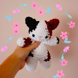 Horgolt foltos cica plüss gyerekeknek - játék & sport - plüssállat & játékfigura - cica - Meska.hu