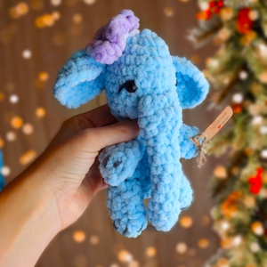 Horgolt elefánt plüss gyerekeknek, Játék & Sport, Plüssállat & Játékfigura, Elefánt, Horgolás, MESKA