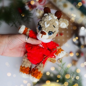 Horgolt karácsonyi rénszarvas plüss gyerekeknek - karácsony - mikulás - mikulás ajándékok - Meska.hu