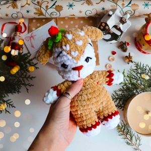 Horgolt karácsonyi rénszarvas plüss gyerekeknek - Meska.hu