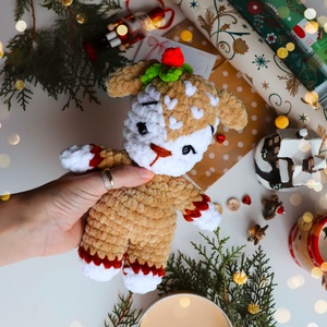 Horgolt karácsonyi rénszarvas plüss gyerekeknek - játék & sport - plüssállat & játékfigura - plüss mesefigurák - Meska.hu