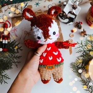 Horgolt karácsonyi nyuszi plüss gyerekeknek - Meska.hu