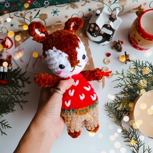 Horgolt karácsonyi nyuszi plüss gyerekeknek - játék & sport - plüssállat & játékfigura - nyuszi - Meska.hu