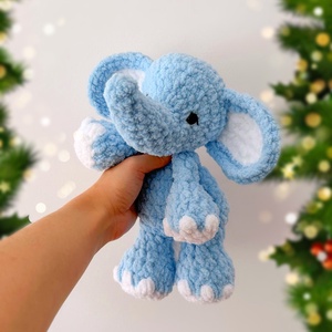 Horgolt elefánt plüss alvóka gyerekeknek - Meska.hu