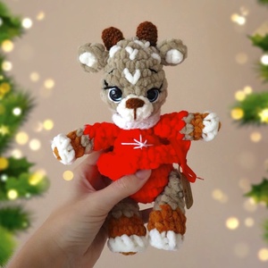 Horgolt karácsonyi rénszarvas plüss gyerekeknek, Karácsony, Mikulás, Mikulás ajándékok, Horgolás, MESKA