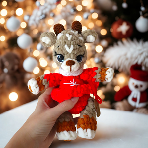 Horgolt karácsonyi rénszarvas plüss gyerekeknek, Karácsony, Mikulás, Mikulás ajándékok, Horgolás, MESKA