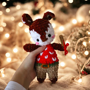 Horgolt karácsonyi nyuszi plüss gyerekeknek, Játék & Sport, Plüssállat & Játékfigura, Nyuszi, Horgolás, MESKA