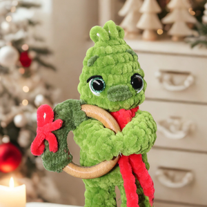 Horgolt baba Grincs amigurumi dekoráció és plüss - karácsony - karácsonyi lakásdekoráció - karácsonyi manók, figurák - Meska.hu