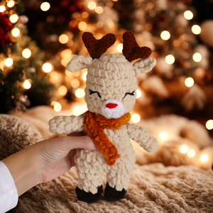 Horgolt karácsonyi rénszarvas plüss, Karácsony, Mikulás, Mikulás ajándékok, Horgolás, MESKA