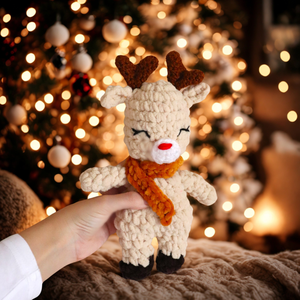 Horgolt karácsonyi rénszarvas plüss - karácsony - mikulás - mikulás ajándékok - Meska.hu