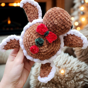 Horgolt karácsonyi teknős plüss gyerekeknek - játék & sport - plüssállat & játékfigura - plüss mesefigurák - Meska.hu