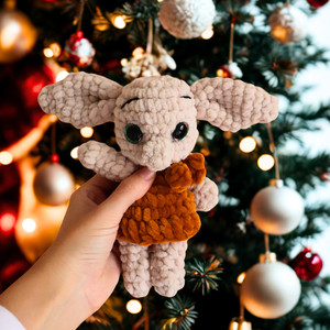 Horgolt Dobby manó plüss figura, Játék & Sport, Plüssállat & Játékfigura, Plüss mesefigurák, Horgolás, MESKA