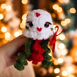 Horgolt karácsonyi polip plüss gyerekeknek - játék & sport - plüssállat & játékfigura - polip, medúza - Meska.hu